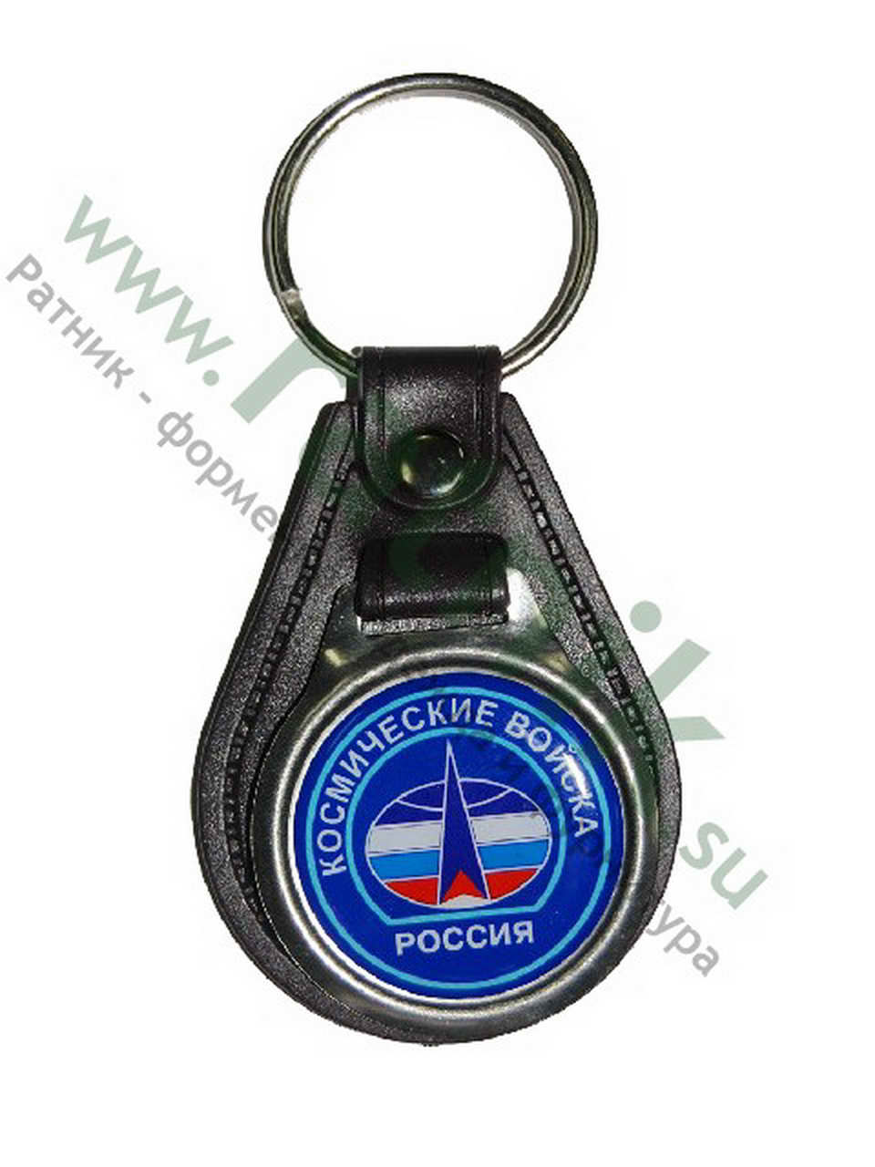 Брелок металлический на подложке Космические войска (смола)