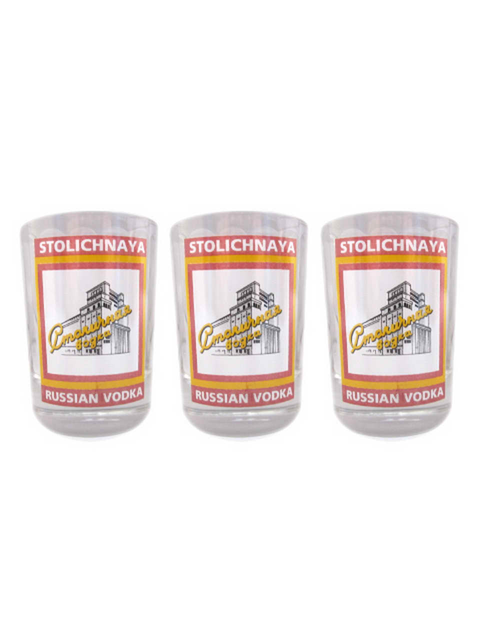 Набор стопок (деколь) "Столичная водка", 50гр., арт.М — изображение 2