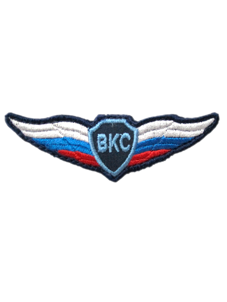 Нашивка вышитая ВКС (крылья) на липучке