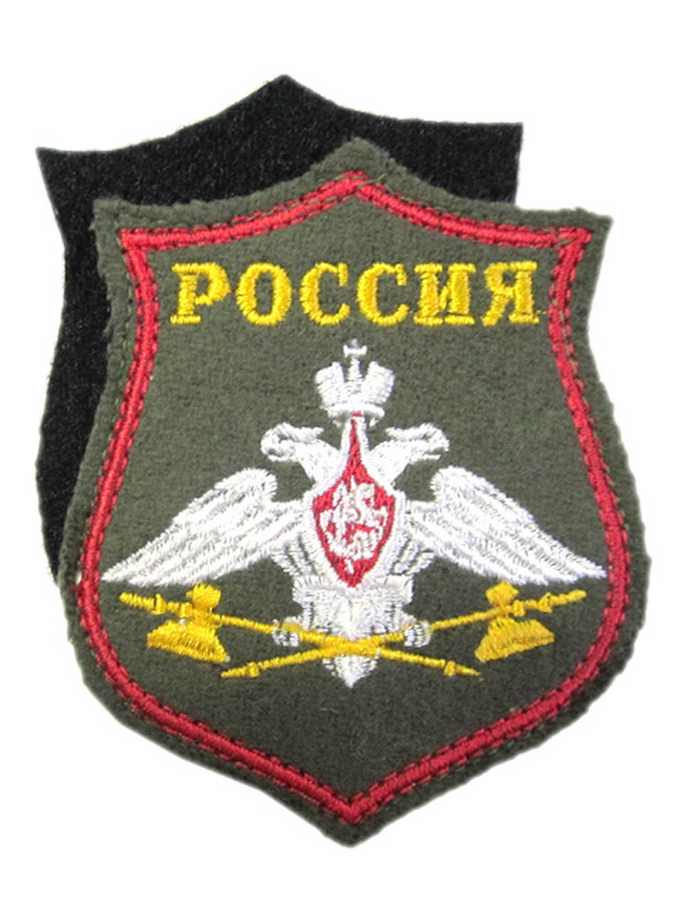 Шеврон вышитый нарукавный уставной Инженерные войска, нового образца, олива, с липучкой, шелковая нить
