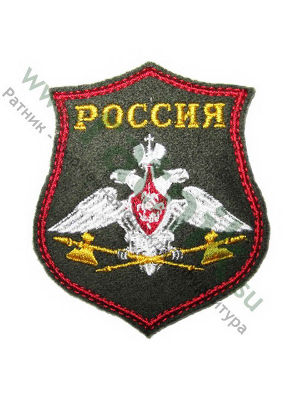 Шеврон вышитый нарукавный уставной Инженерные войска, нового образца, олива, шелковая нить
