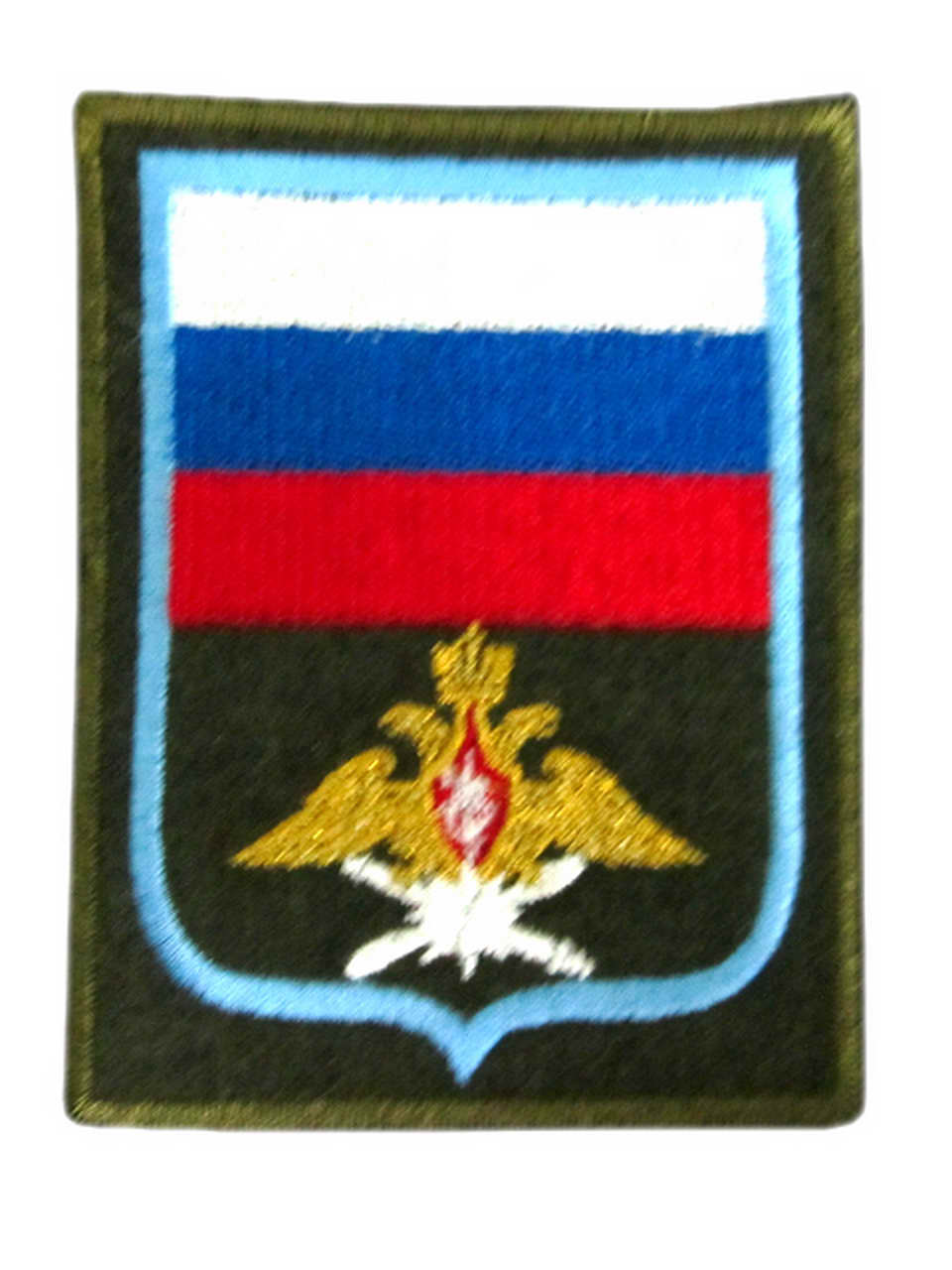 Шеврон выш.нарук. устав. прямоугольный ВКС н/о,олива, на липучке