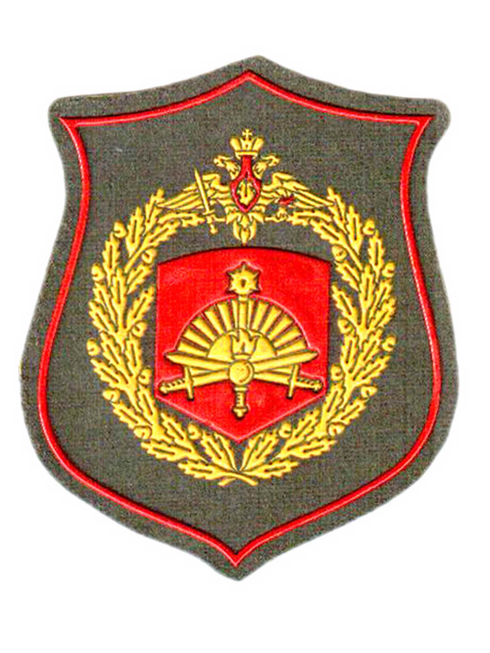 Шеврон нарукавный 5-я Краснознаменная общевойсковая армия, оливк., пласт.
