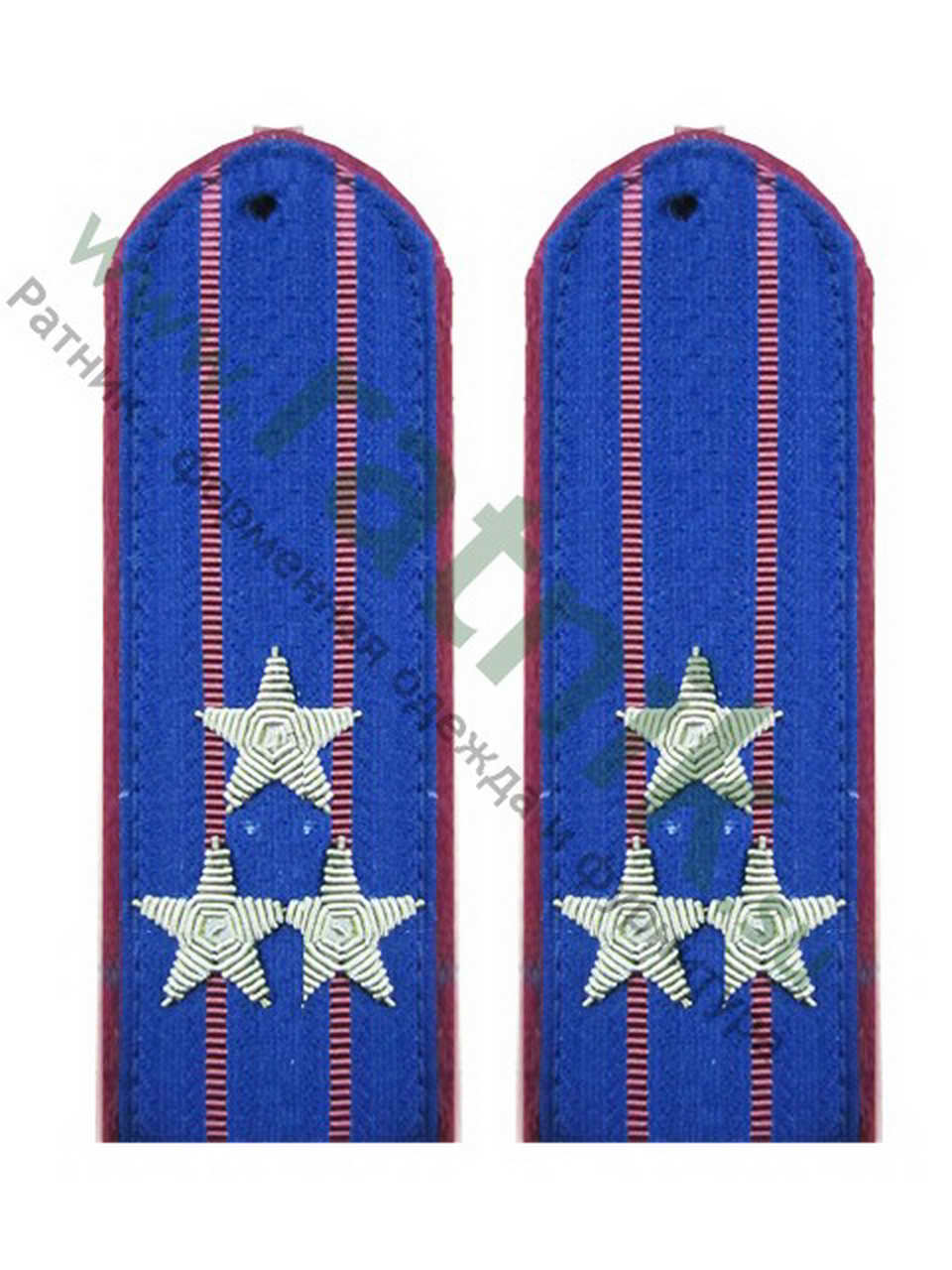 Погоны ФСИН, 2 крап.просв.,выш.лат.канит.зв.,полковник, на китель