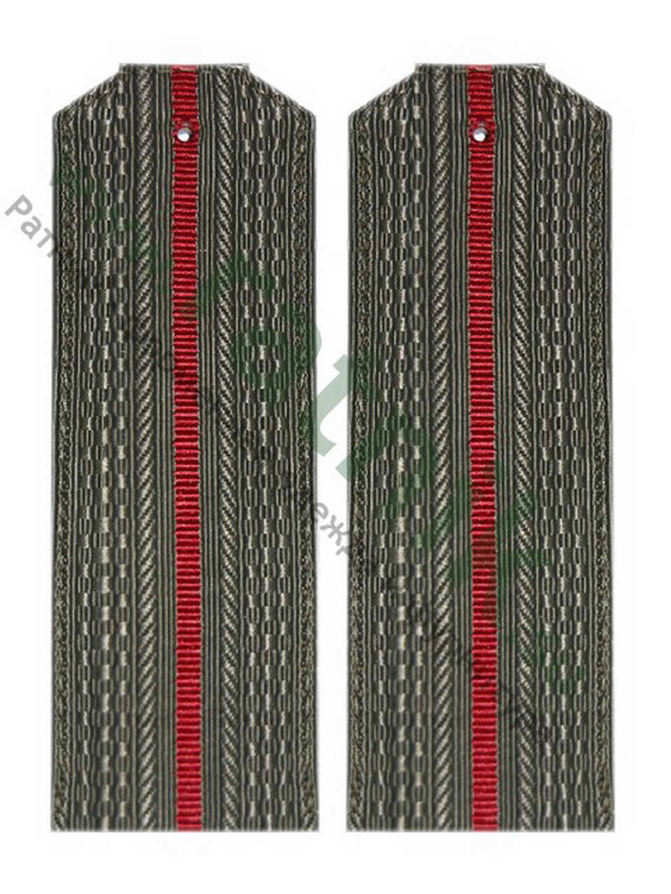 Погоны оливковые, 1 крап.просв., пласт.основа