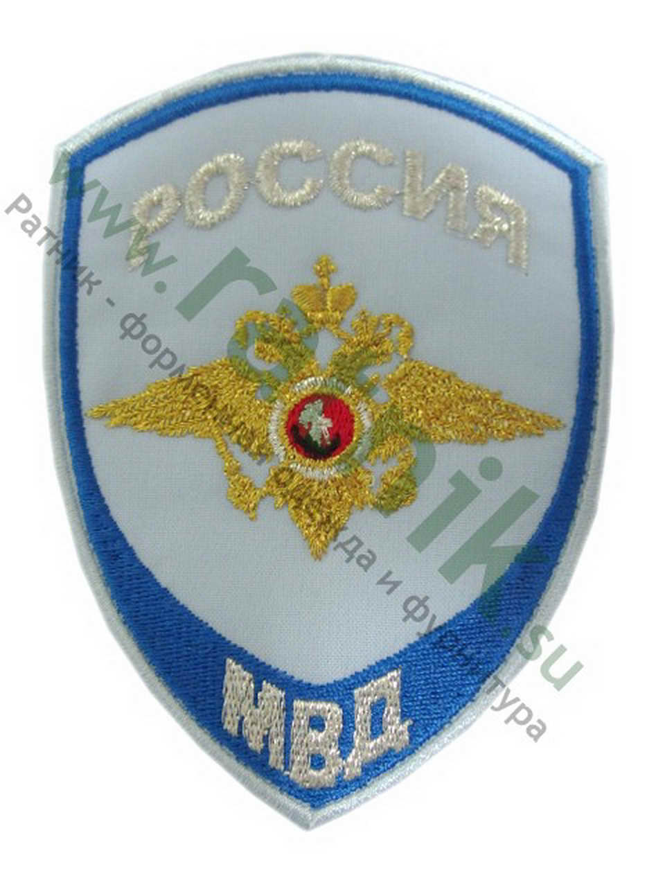 Шеврон вышитый нарукавный нового образца Следственные подразделения (юстиция)(голубой), металлонить