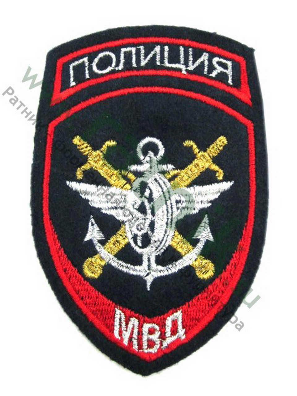 Шеврон вышитый нарукавный нового образца Полиция на транспорте, металлонить
